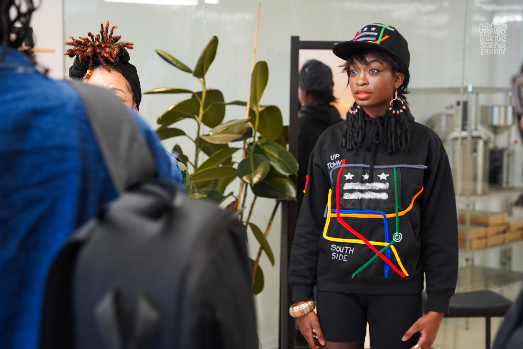 Model Chineze Okolo Wears I'm So DC Hoodie and Cap by 2D 